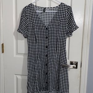 Checkered skater dress